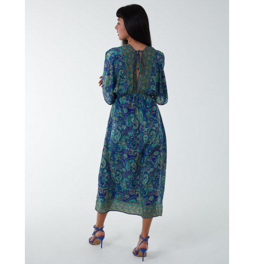 Kimono Sleeve Midi Dress