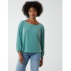 Batwing Necklace Elasticated Hem Top