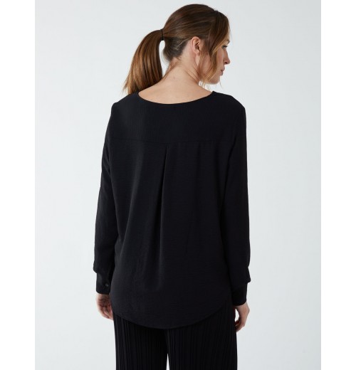 Crossover Woven Plain Blouse