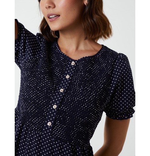 Polkadot Tie Waist Midi Dress