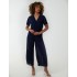 Pleated Wrap Over Jumpsuit