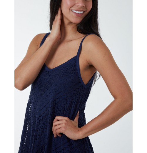 Crochet Strappy Hanky Dress