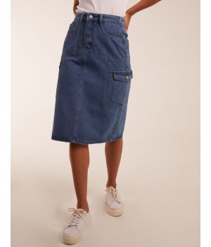 Pocket Denim Skirt