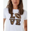 Leopard Print 'Love' Lips T-Shirt