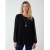 Necklace Pleated Chiffon Top