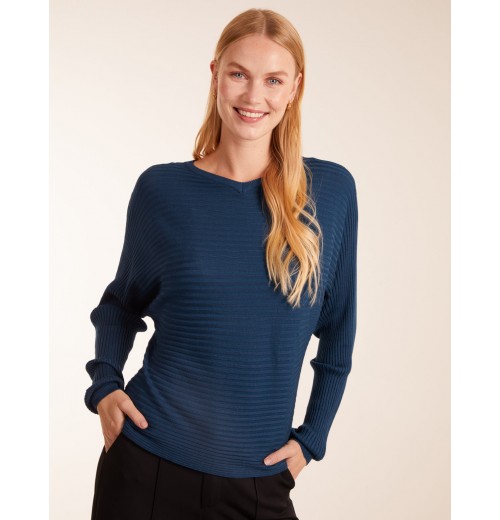 Ribbed Batwing Jumper