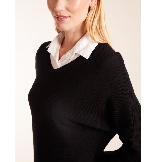 V Neck Ribbed Jumper