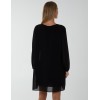 Long Sleeve Pleated Shift Dress