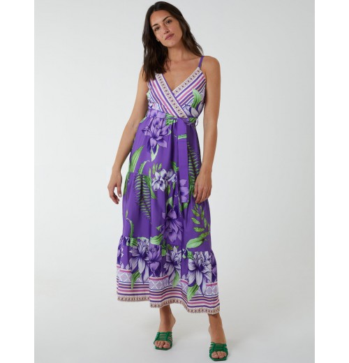 Floral Wrap Maxi Dress