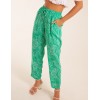 Leaf Print Capri Trousers