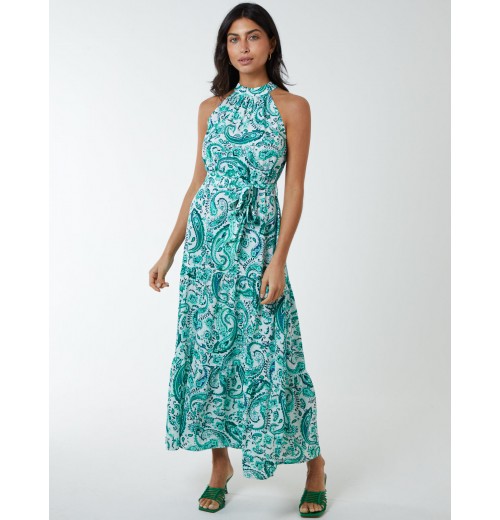 Halter Neck Midi Dress