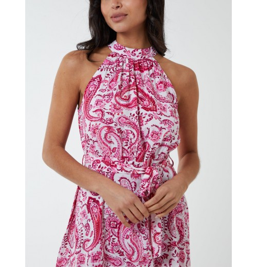 Halter Neck Midi Dress